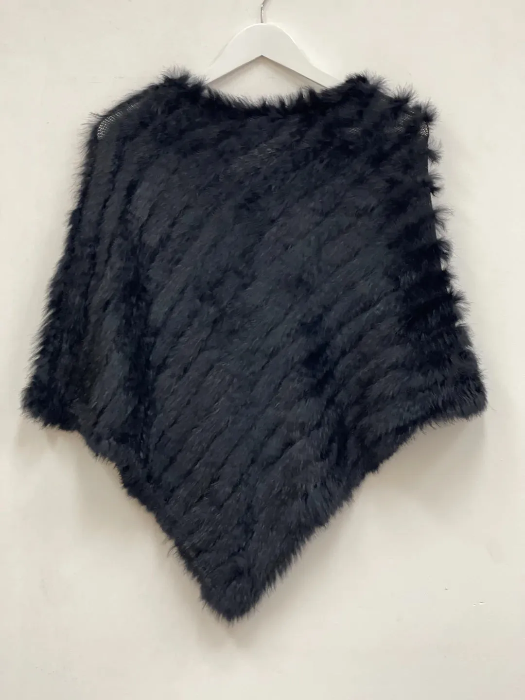 365 Days Fur Poncho - Black