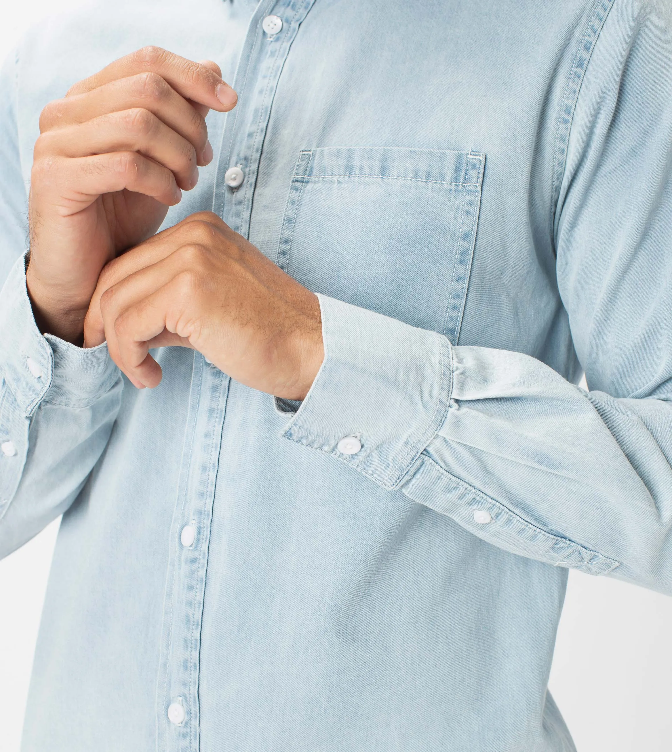 7 Foot Work Denim LS Shirt Original Blue