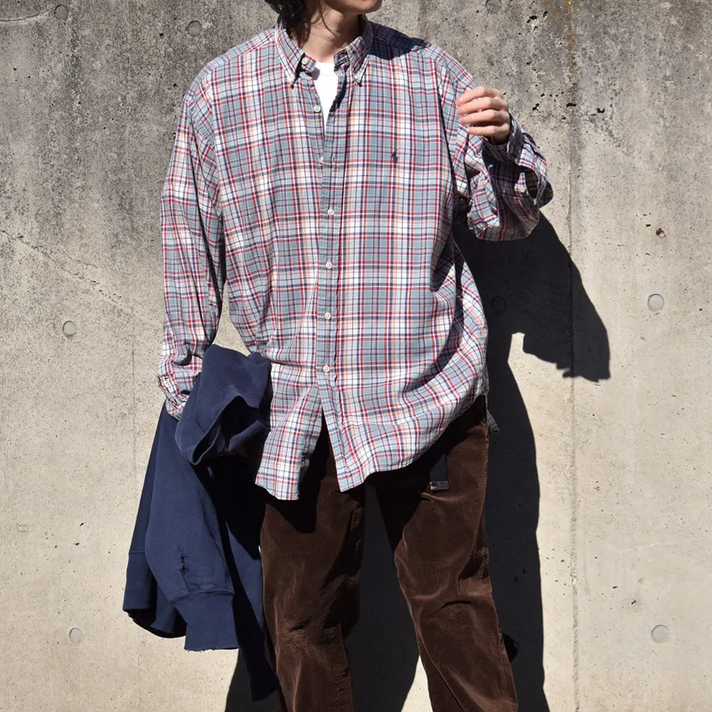 90's Ralph Lauren “BLAKE” チェック ボタンダウンシャツ 240327 S2064