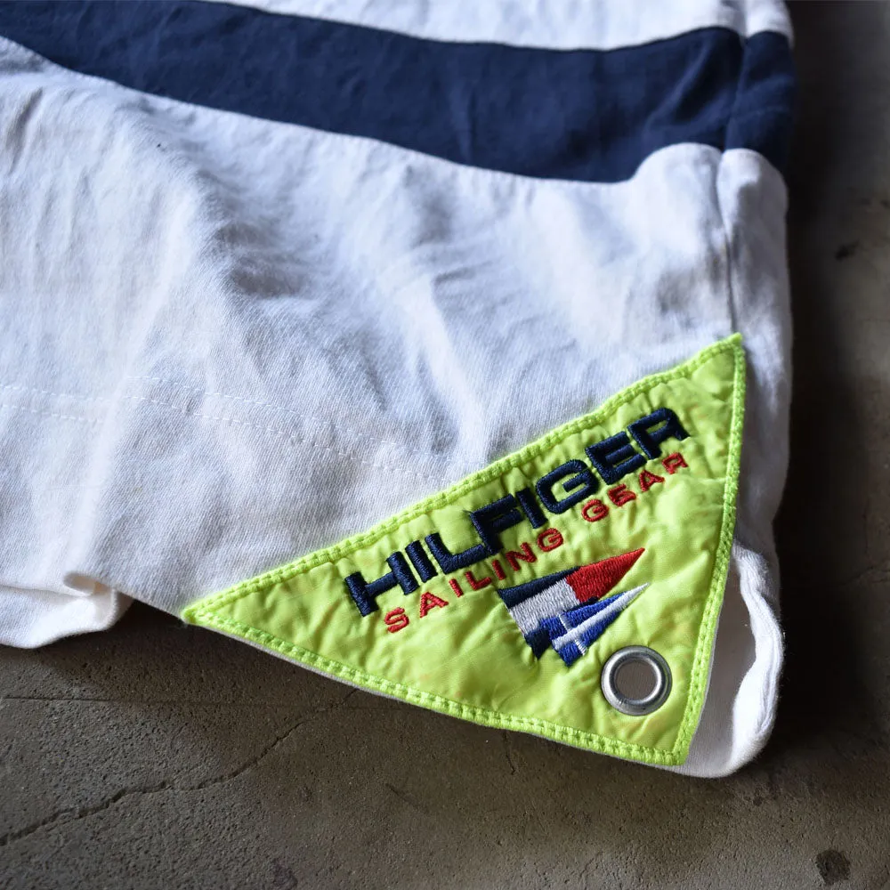 90's　TOMMY HILFIGER/トミー ヒルフィガー “SAILING GEAR” スウェット ラグビージャージ　230308