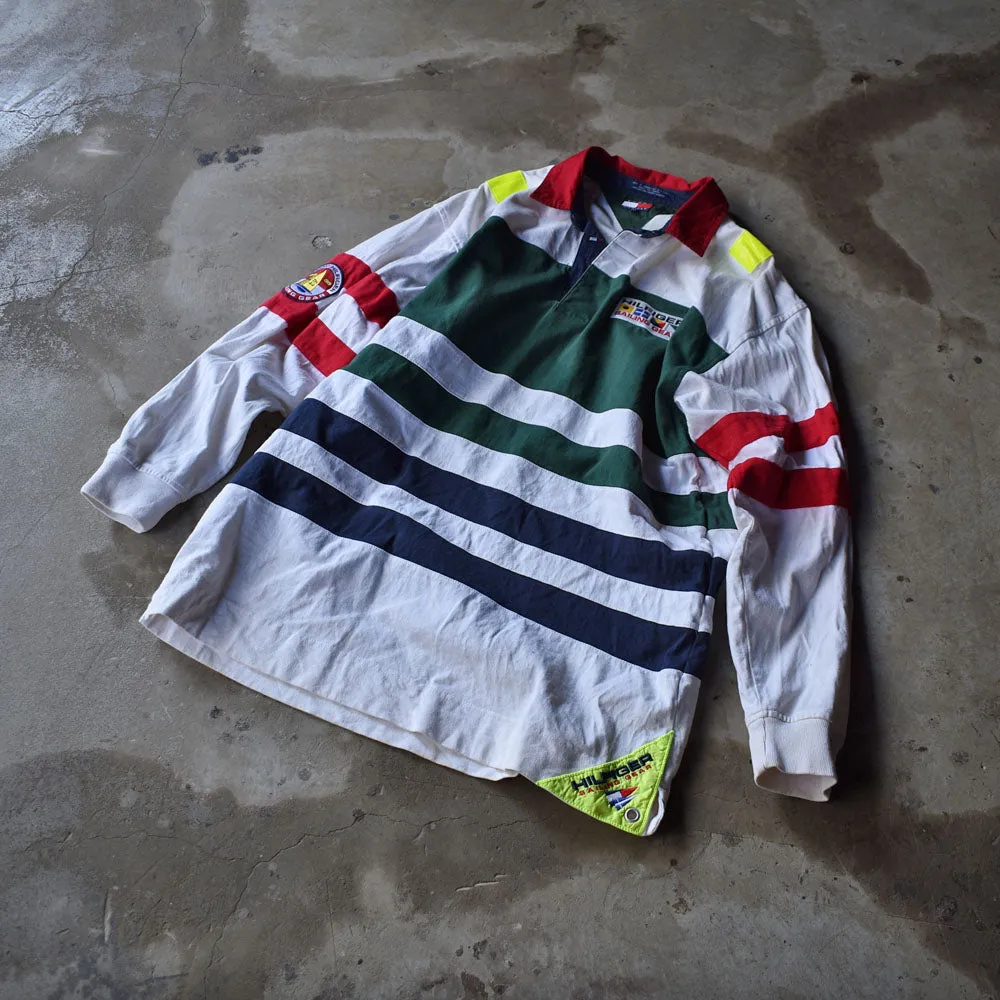 90's　TOMMY HILFIGER/トミー ヒルフィガー “SAILING GEAR” スウェット ラグビージャージ　230308