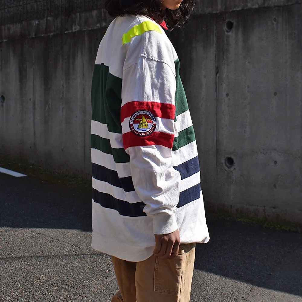 90's　TOMMY HILFIGER/トミー ヒルフィガー “SAILING GEAR” スウェット ラグビージャージ　230308