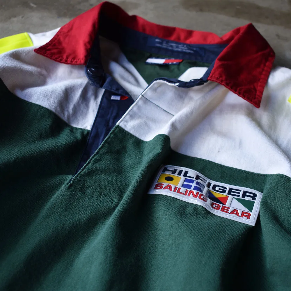 90's　TOMMY HILFIGER/トミー ヒルフィガー “SAILING GEAR” スウェット ラグビージャージ　230308