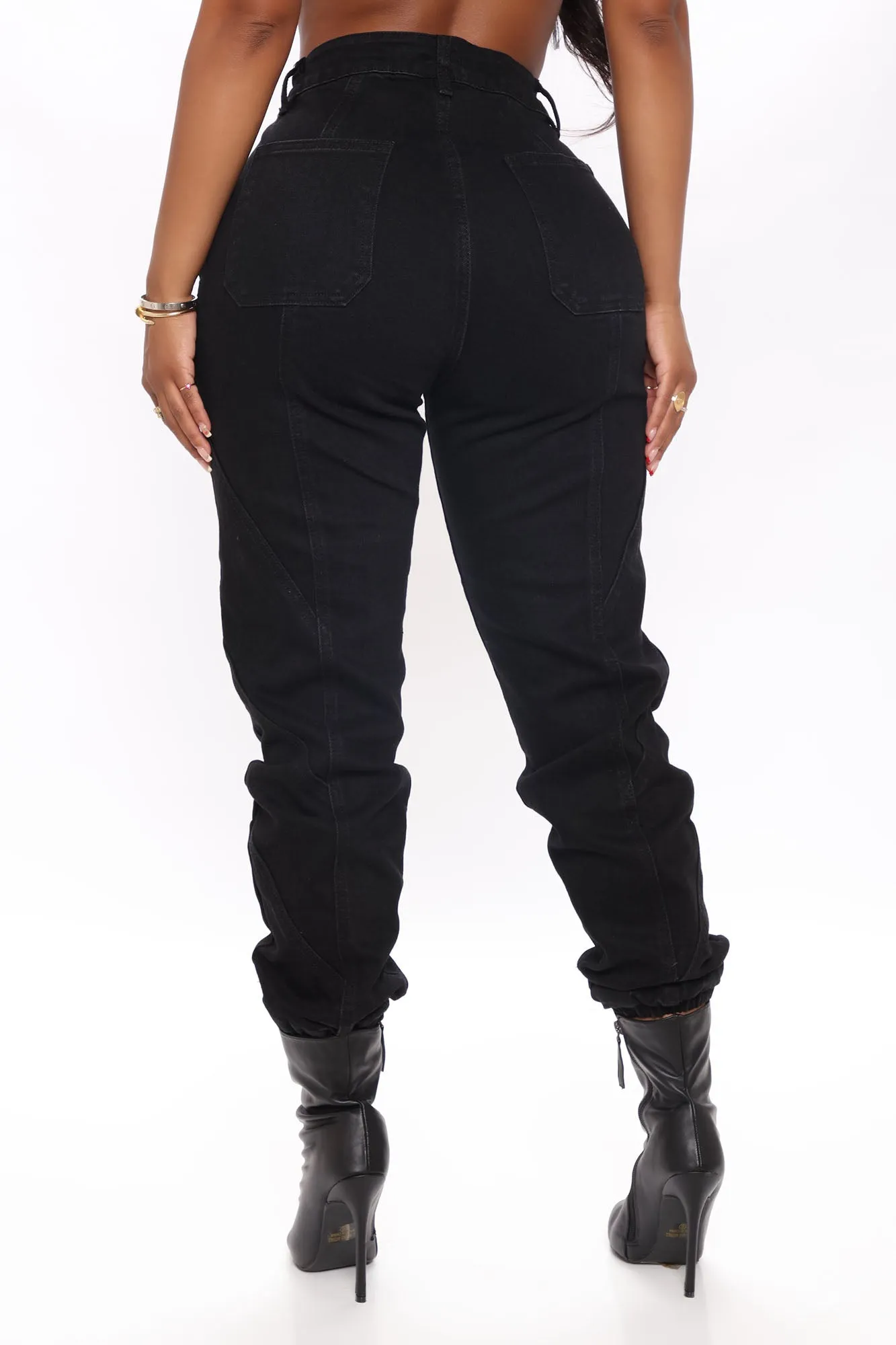 A Beautiful Liar Denim Joggers - Black