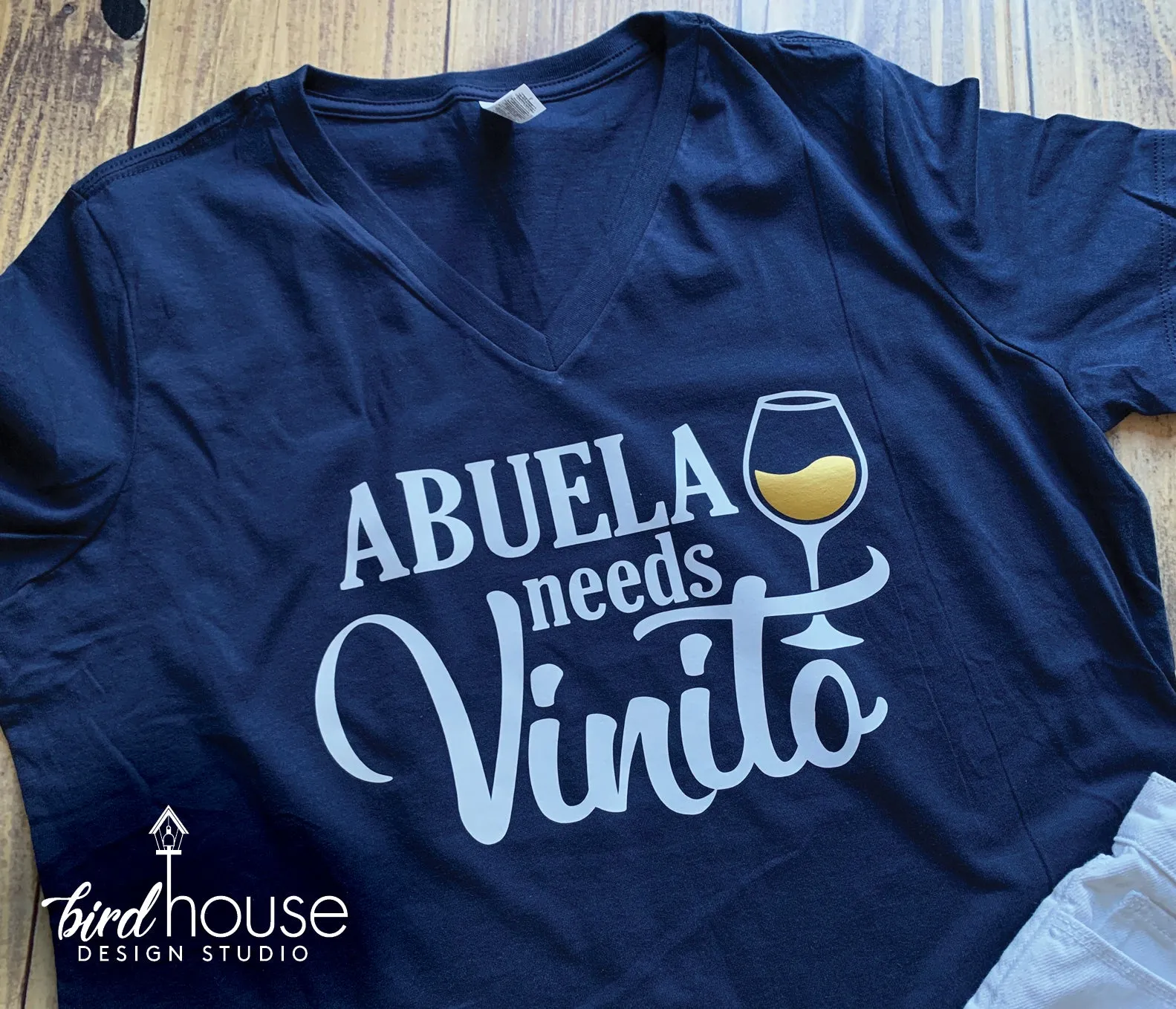 Abuela needs Vinito, Cute Mom Wine Shirt, Any Color or Style Shirt