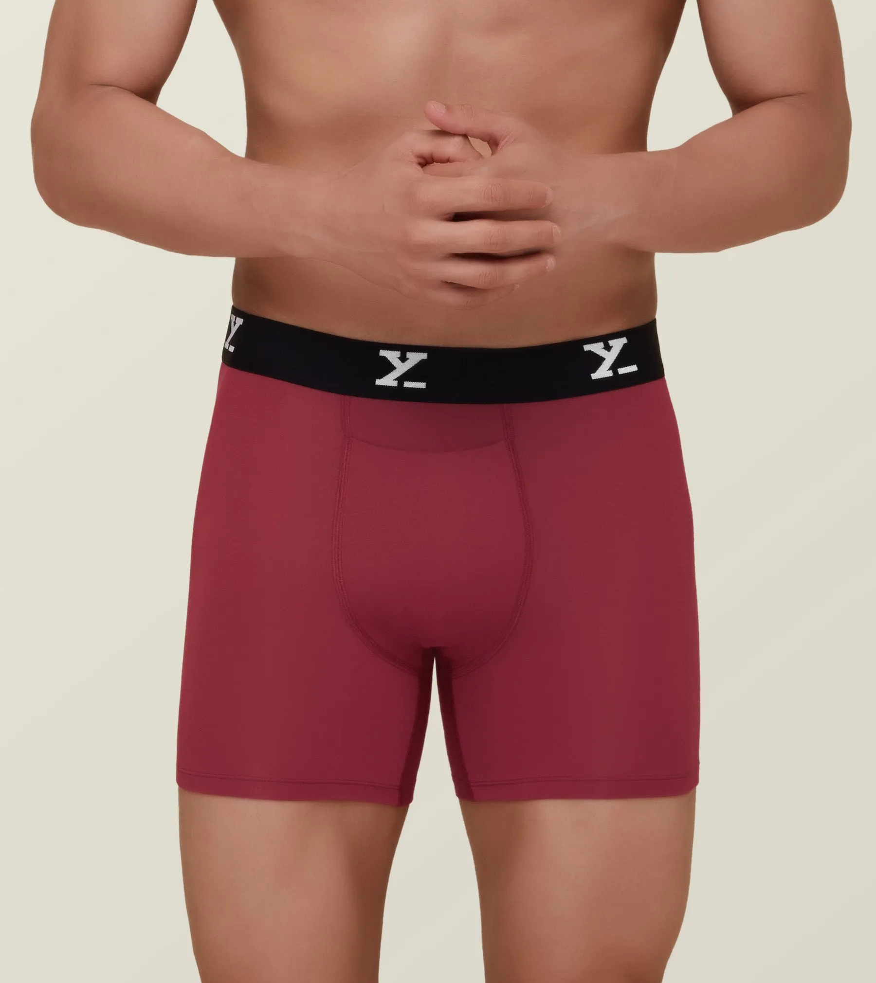 Ace Modal Boxer Briefs Bold Burgundy