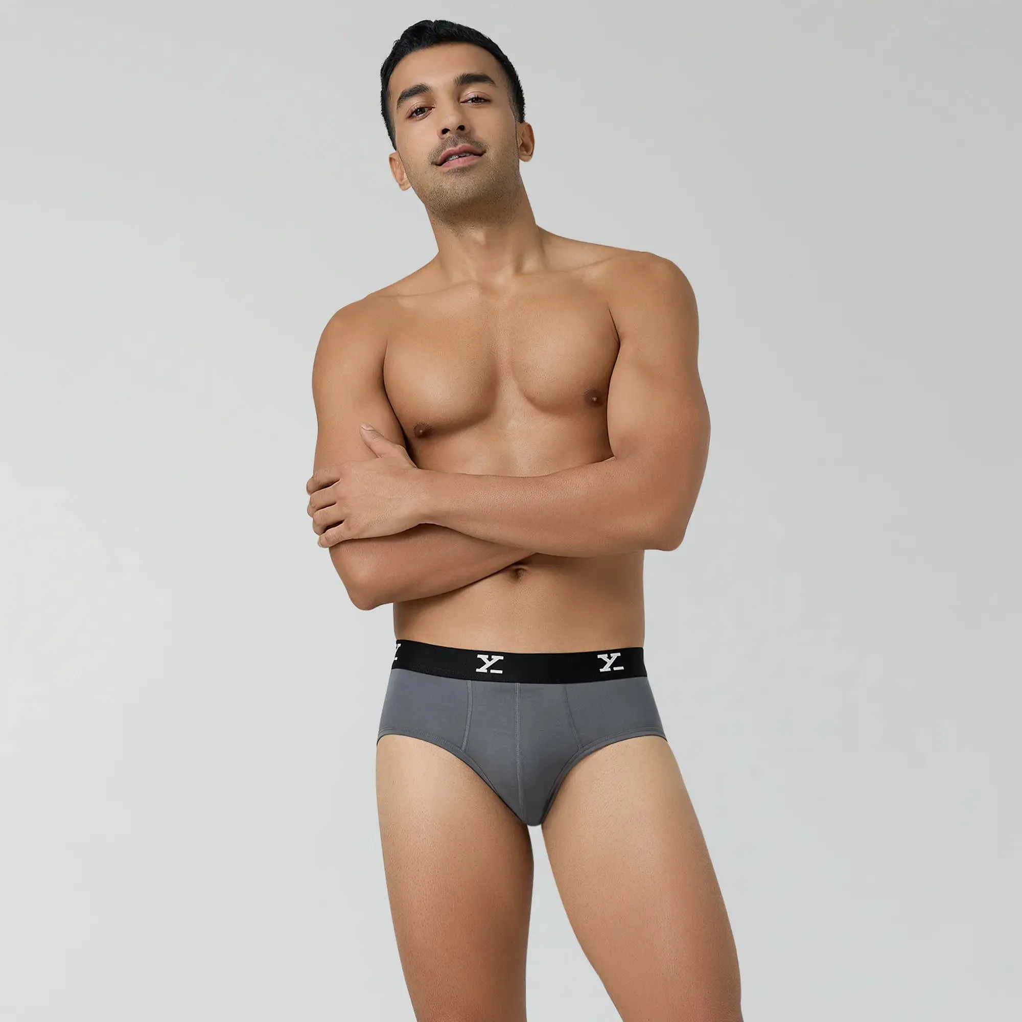 Ace Modal Briefs Charcoal Grey