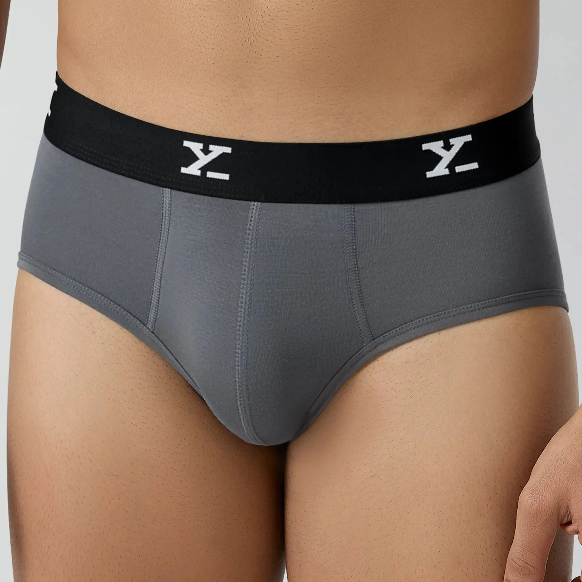 Ace Modal Briefs Charcoal Grey