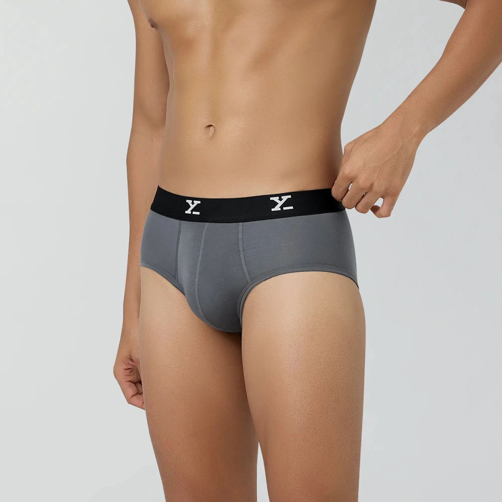 Ace Modal Briefs Charcoal Grey