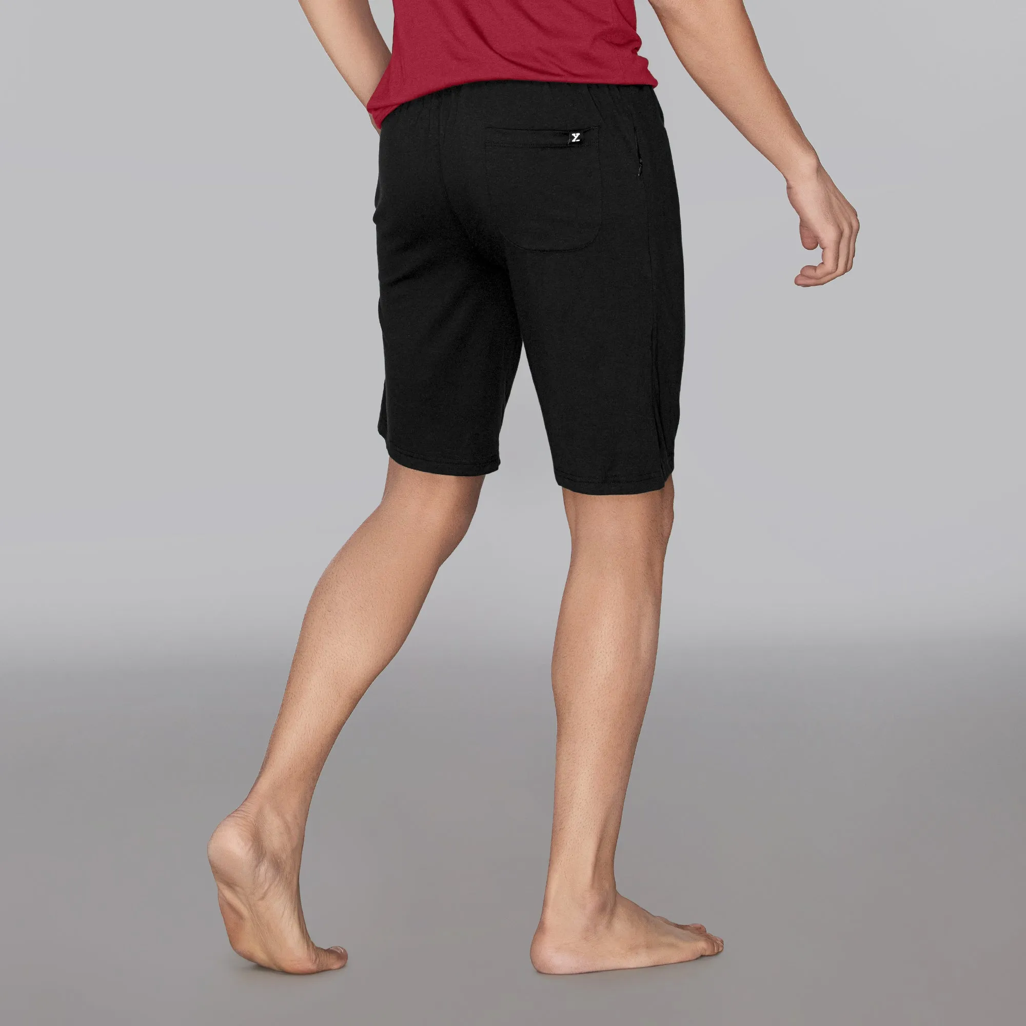 Ace Modal-Cotton Shorts Pitch Black