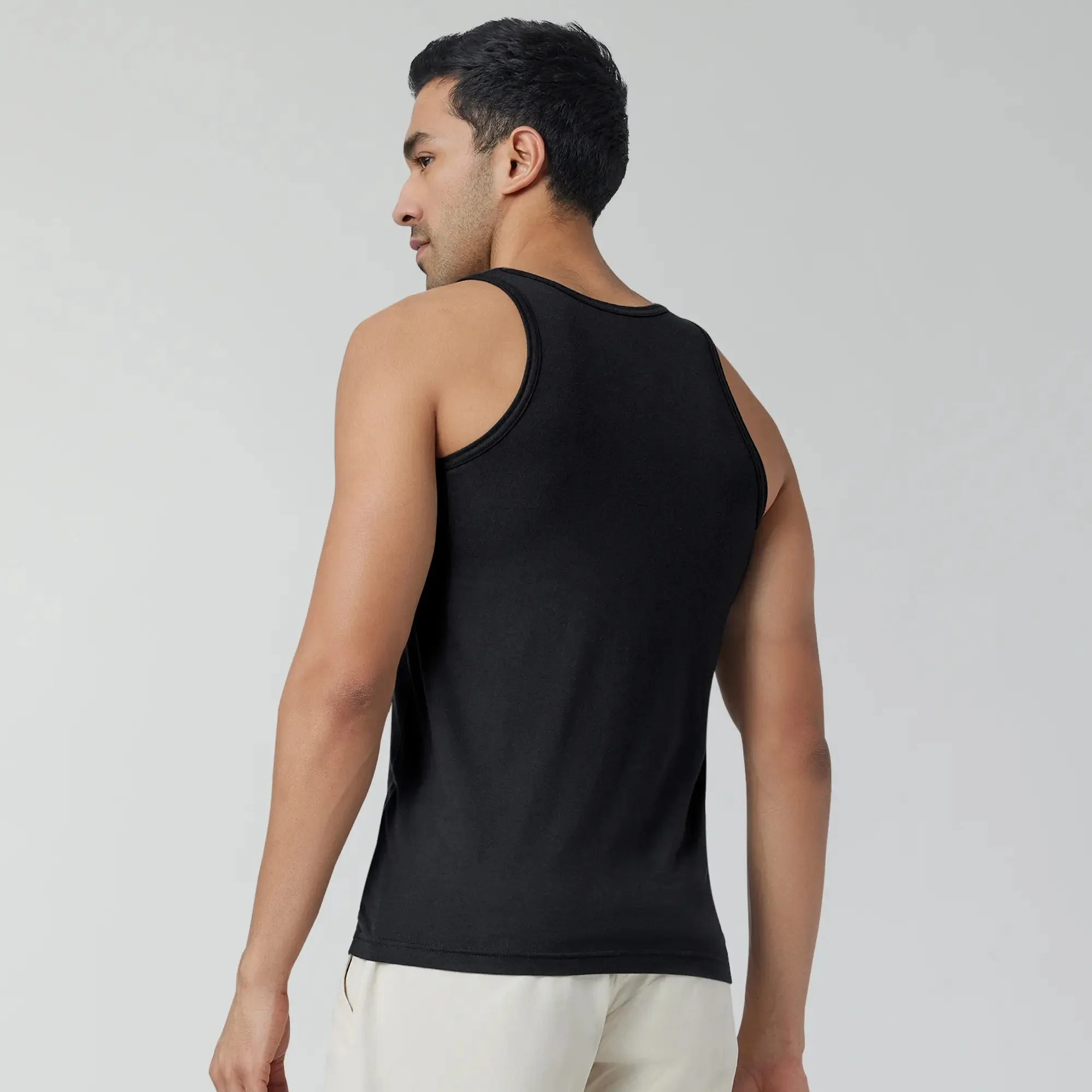 Ace Modal-Cotton Vest Black Knight