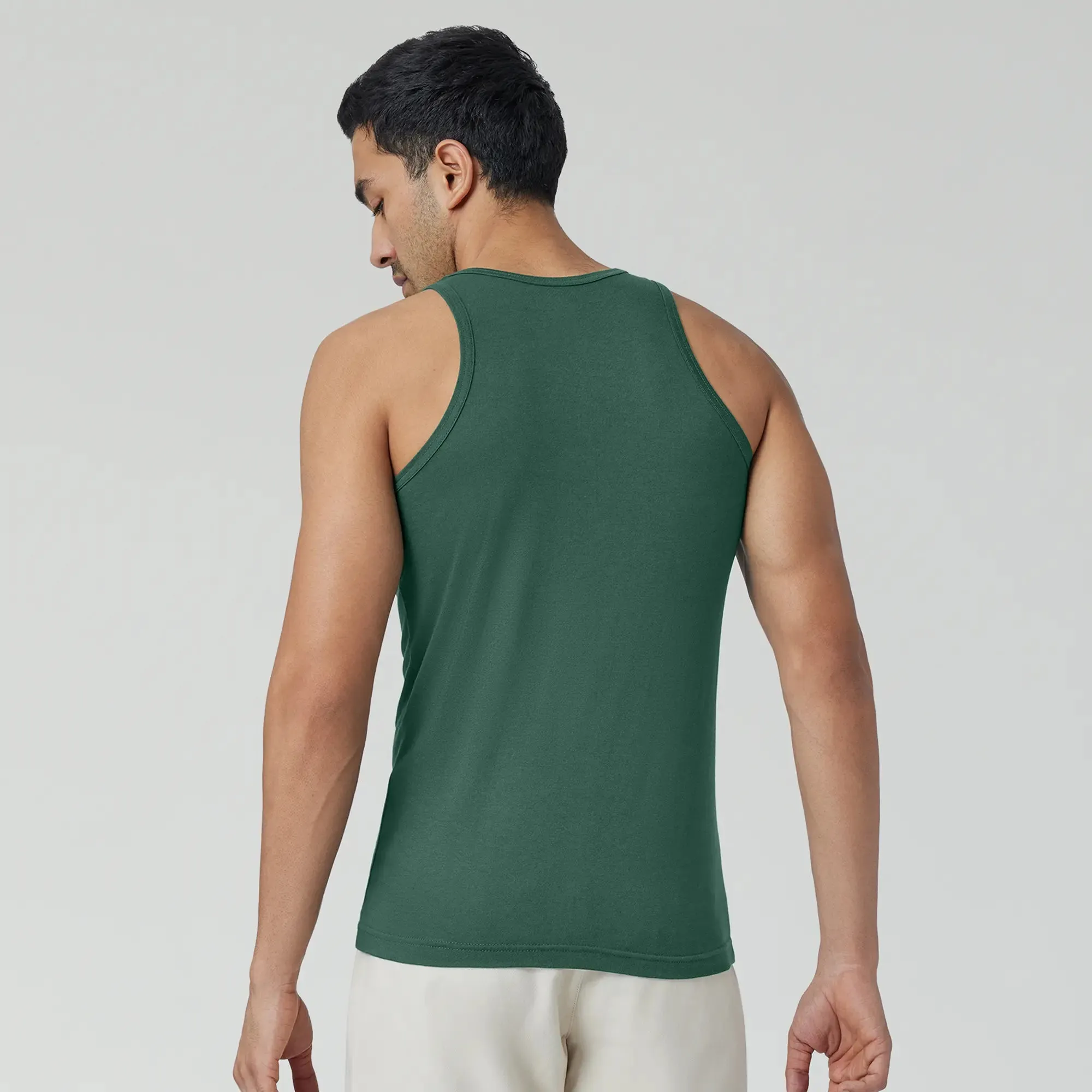 Ace Modal-Cotton Vest Forest Green