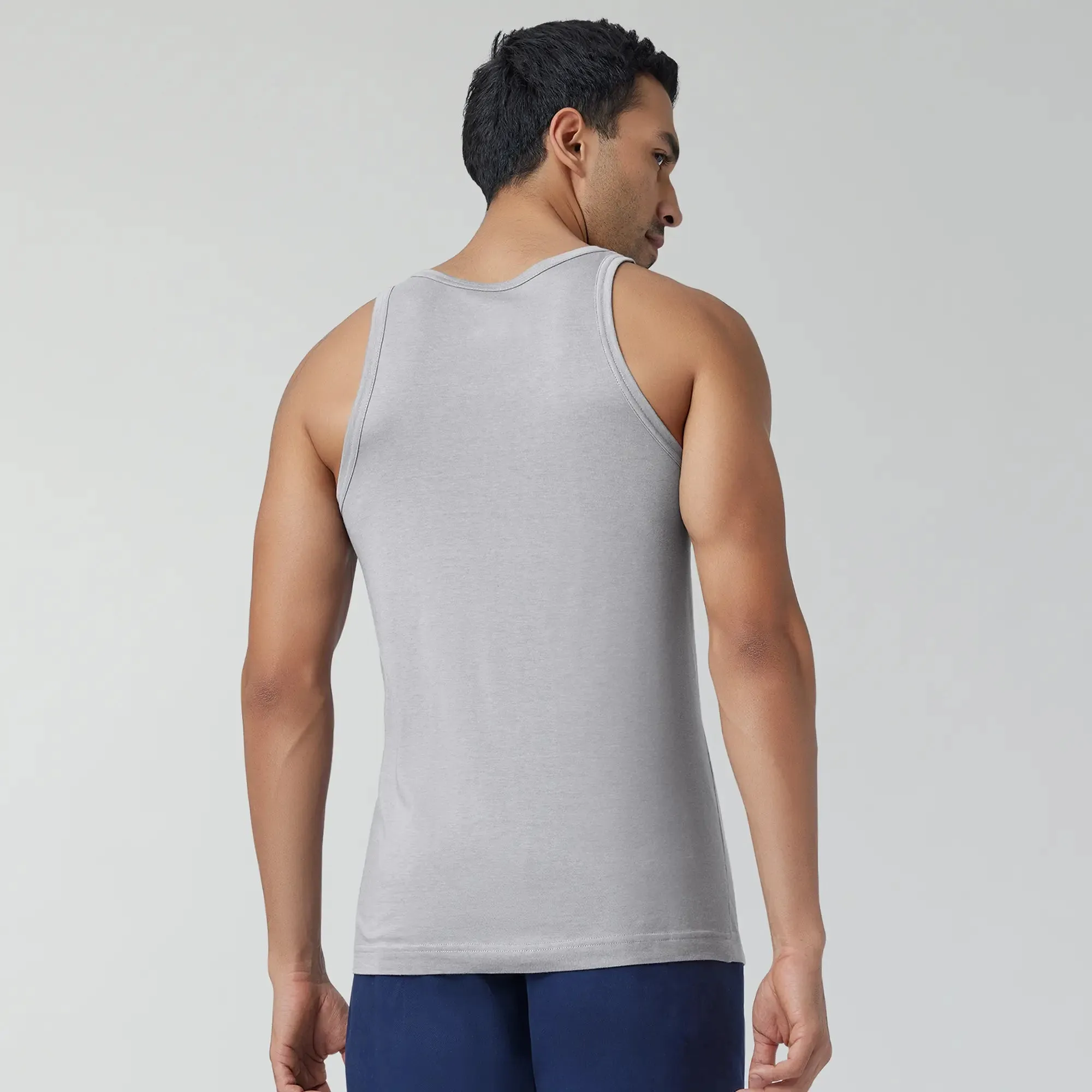 Ace Modal-Cotton Vest Frost Grey