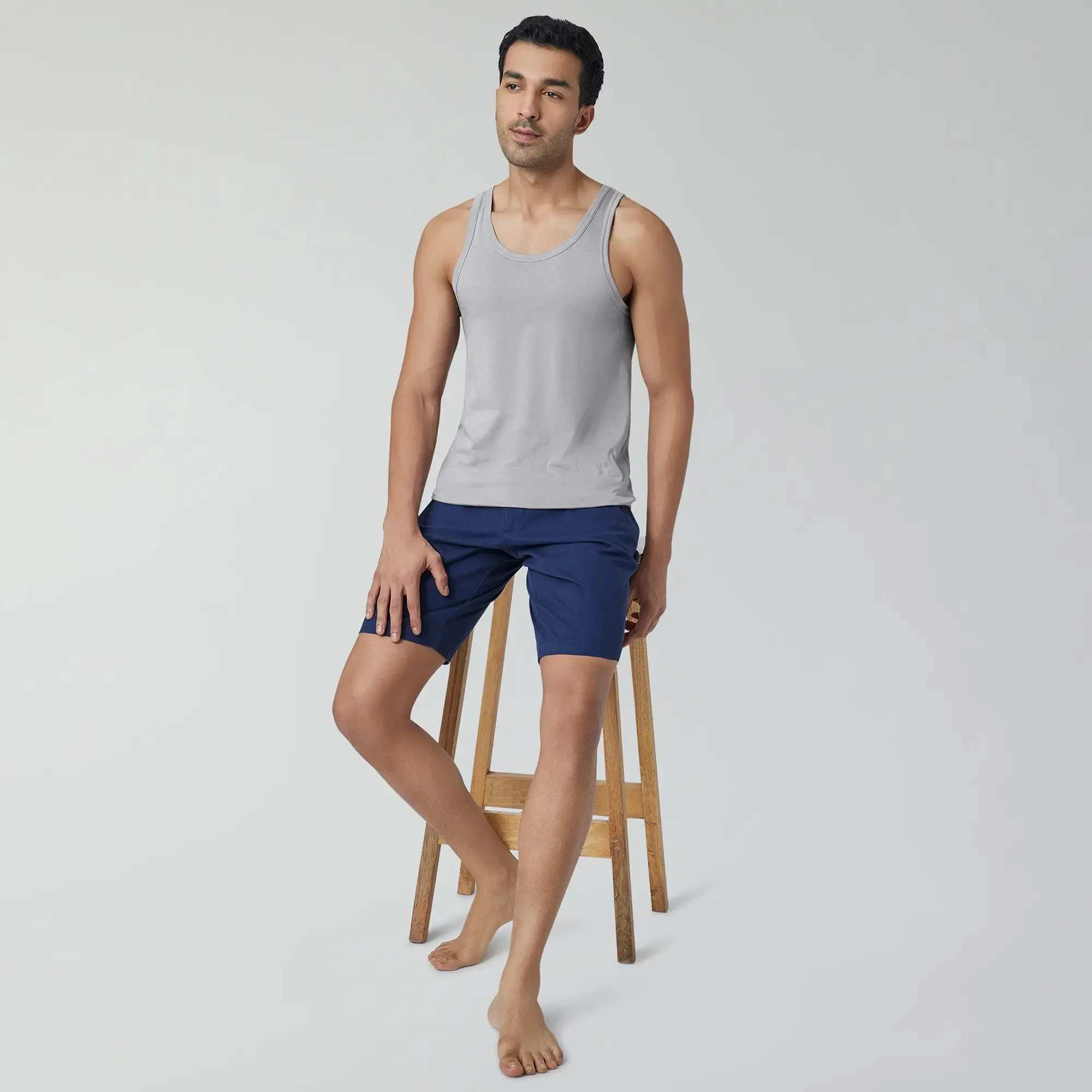 Ace Modal-Cotton Vest Frost Grey