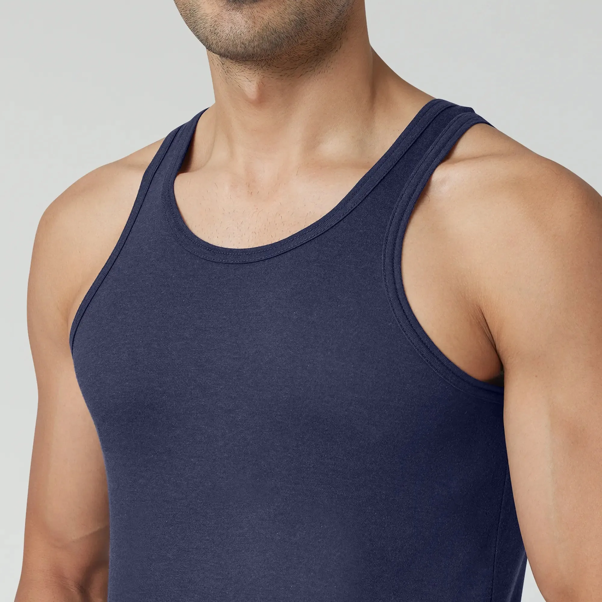 Ace Modal-Cotton Vest Midnight Blue