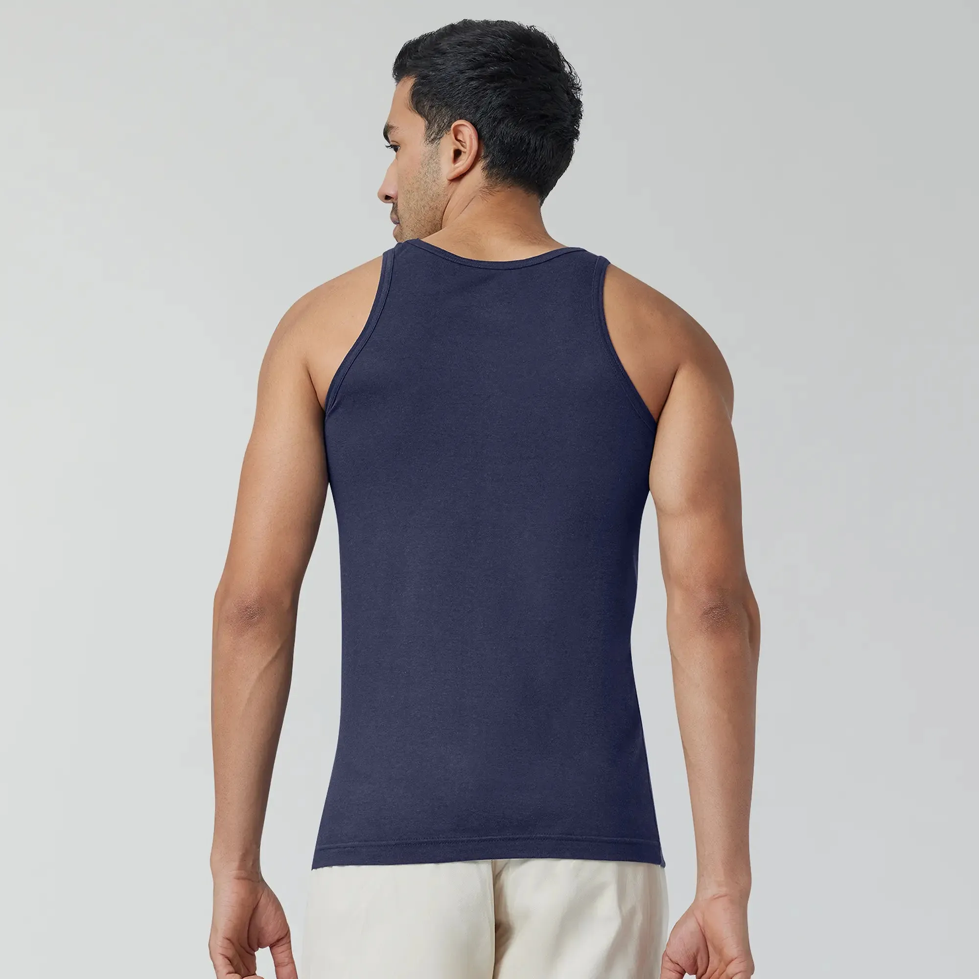 Ace Modal-Cotton Vest Midnight Blue