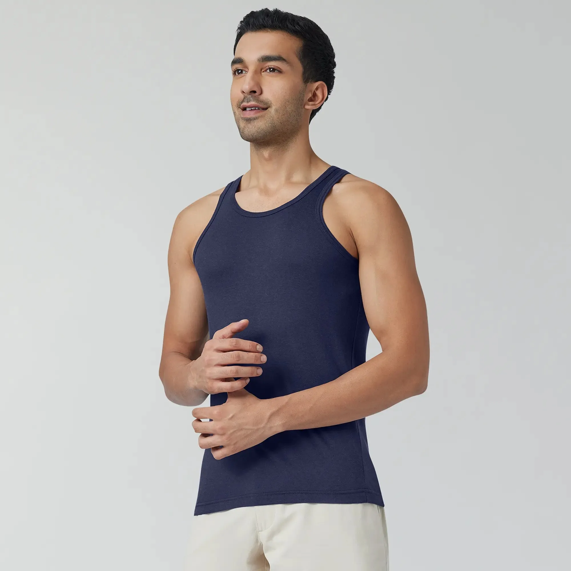 Ace Modal-Cotton Vest Midnight Blue