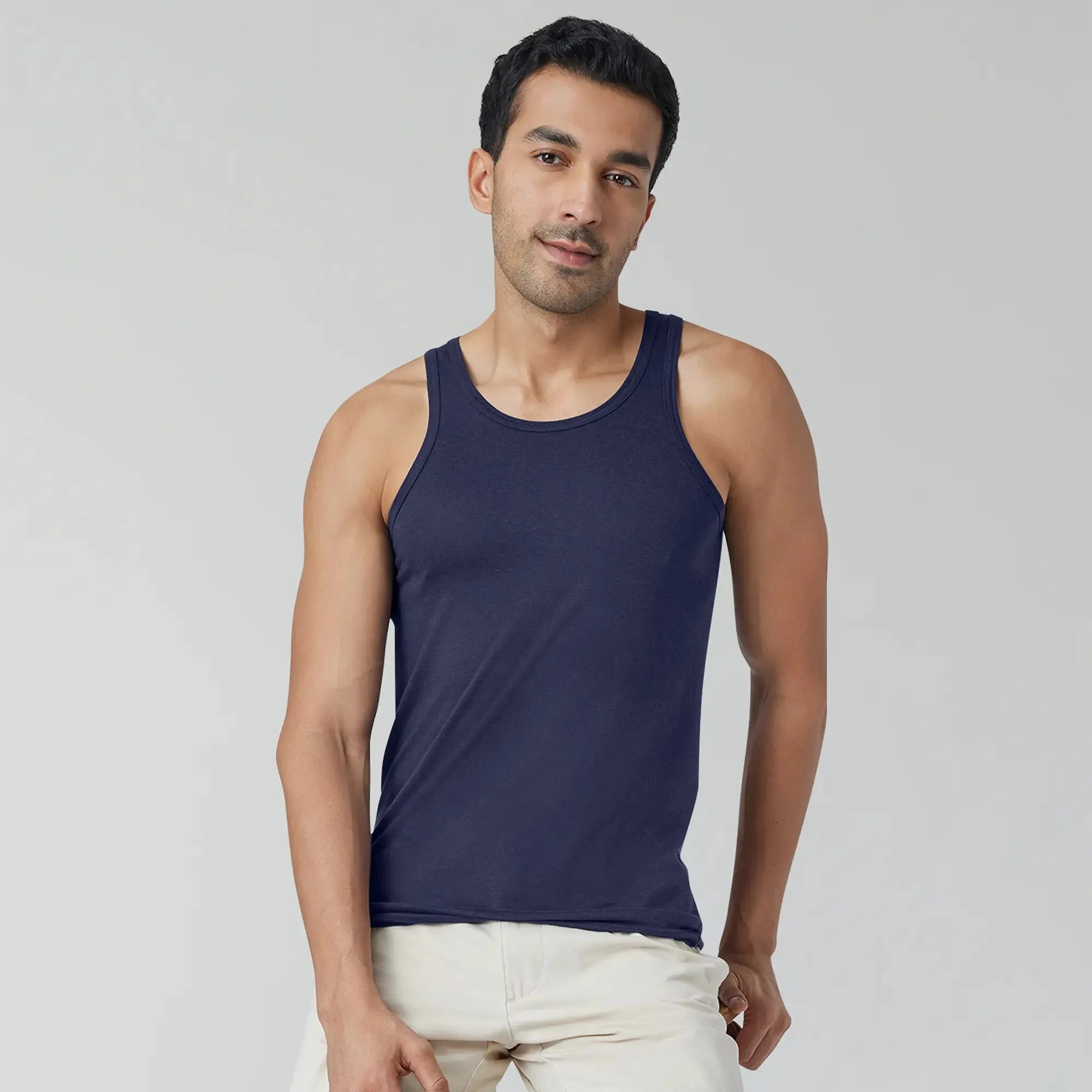 Ace Modal-Cotton Vest Midnight Blue