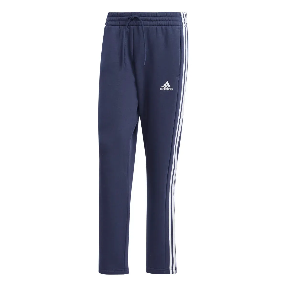 adidas Men's Essentials 3-Stripes Open Hem Fleece Joggers