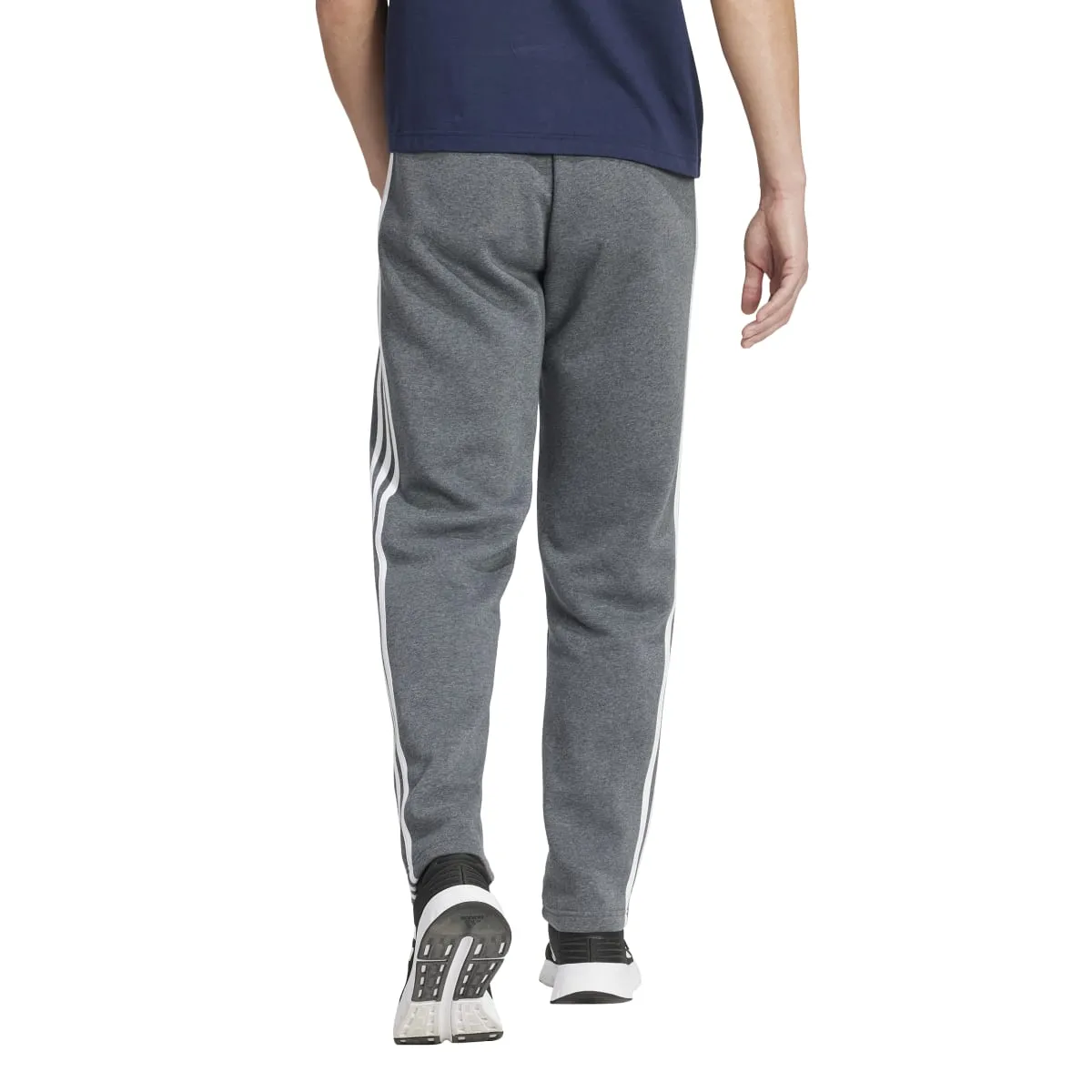 adidas Men's Essentials 3-Stripes Open Hem Fleece Joggers