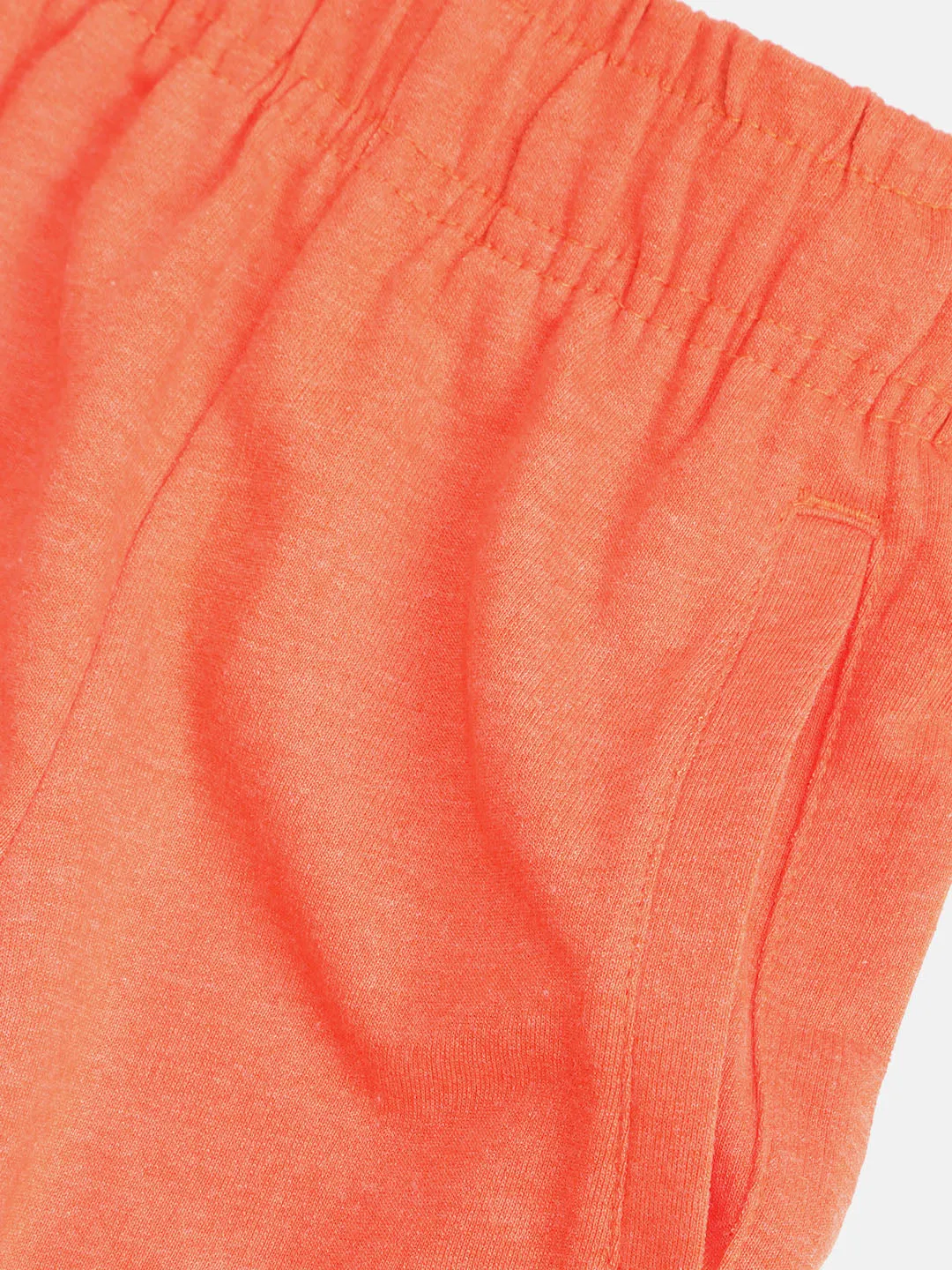 Alcis Girls Orange Solid Track Pants