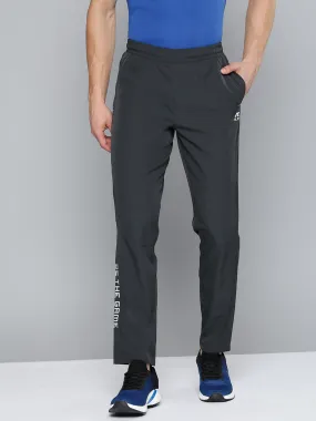 Alcis Men Charcoal Grey Typography Track Pants