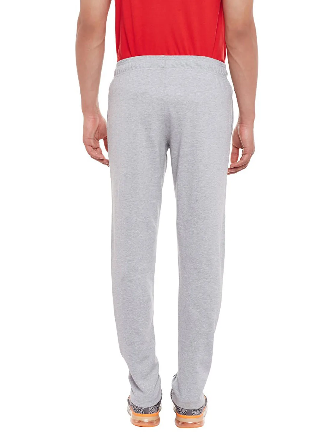 Alcis Men Grey Melange Solid Slim Fit Track Pants