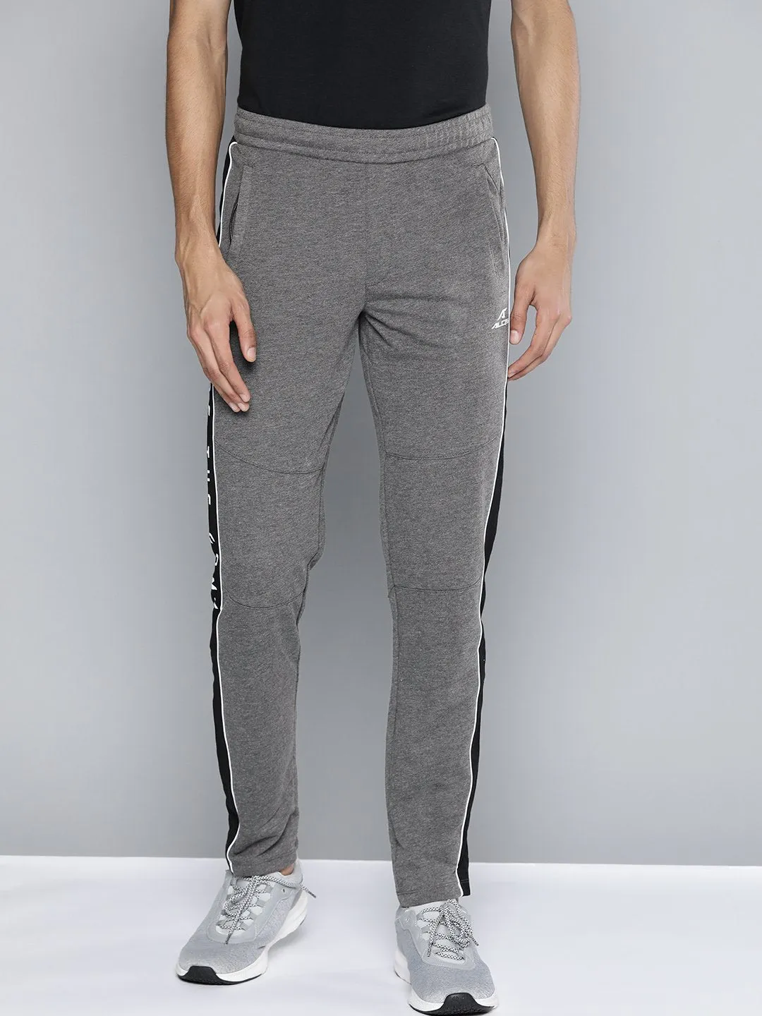 Alcis Men Grey Solid Track Pant