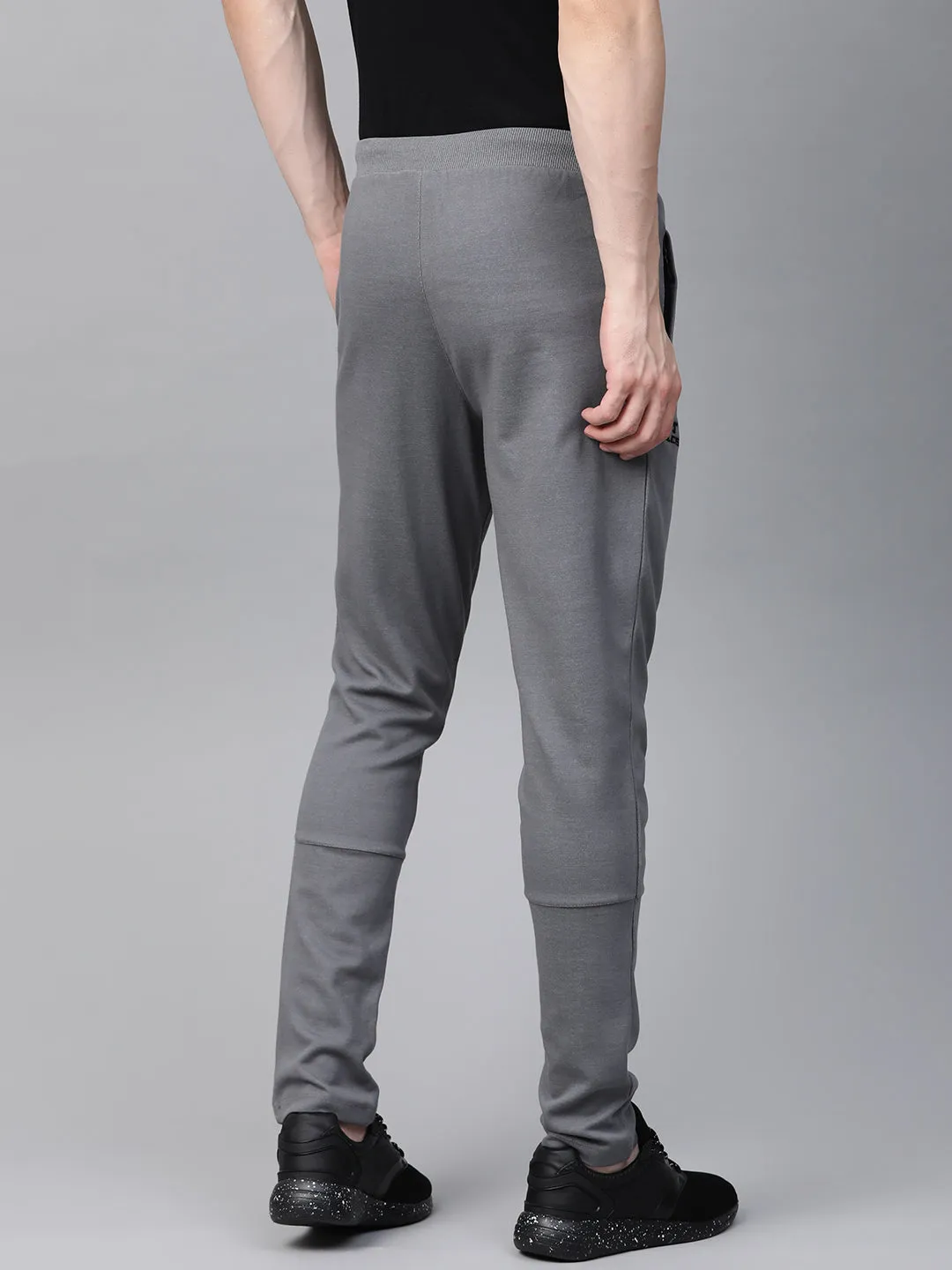 Alcis Men Grey Straight Fit Solid Track Pants