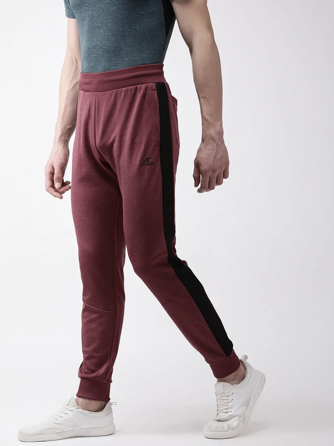 Alcis Men Maroon Slim Fit Solid Training Joggers