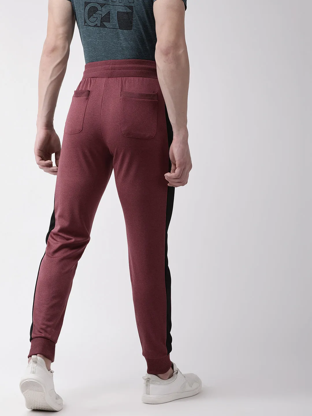 Alcis Men Maroon Slim Fit Solid Training Joggers