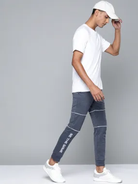 Alcis Men Navy Blue Printed Joggers