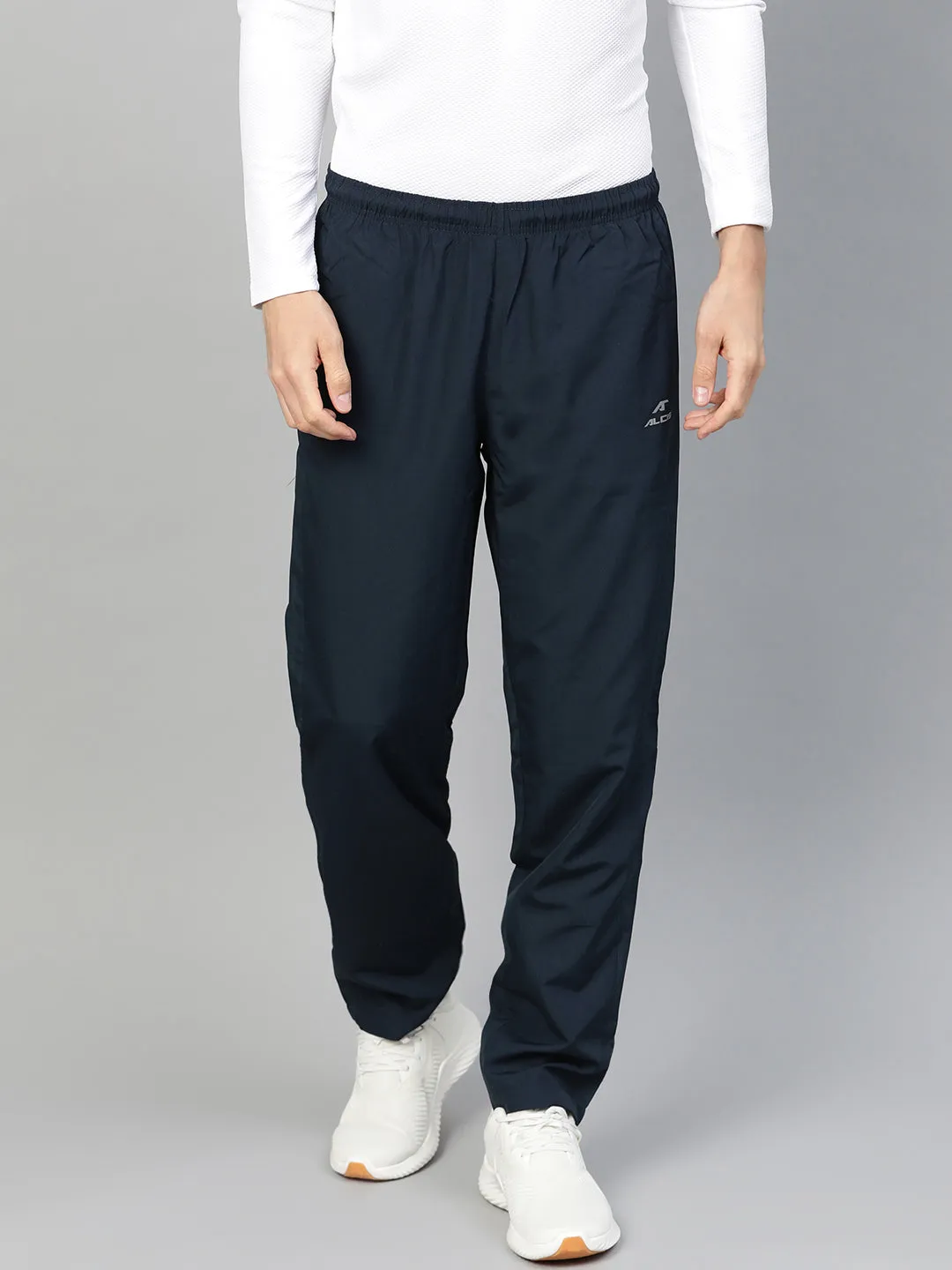 Alcis Men Navy Blue Slim Fit Solid Track Pants