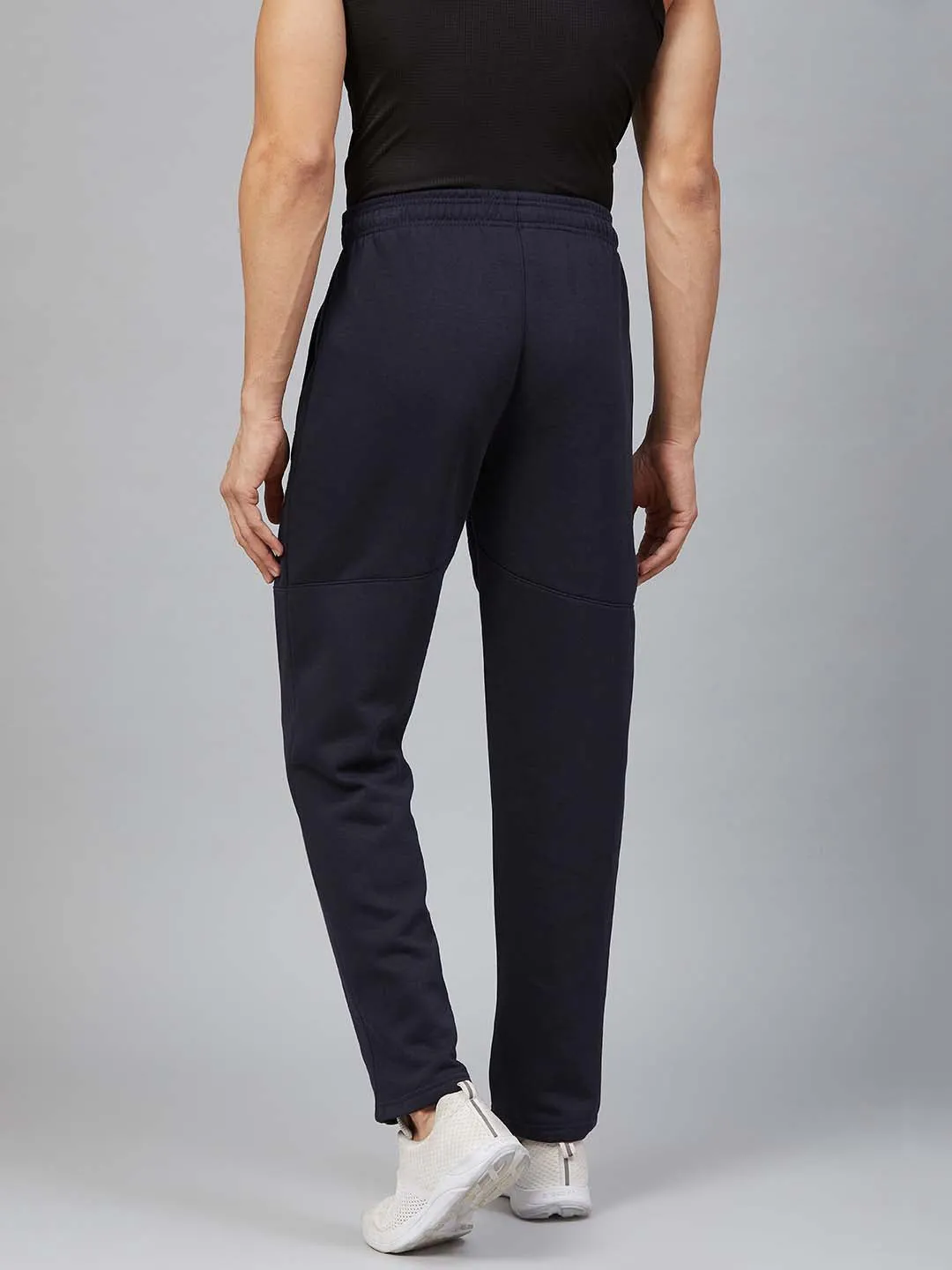 Alcis Men Navy Blue Solid Track Pants