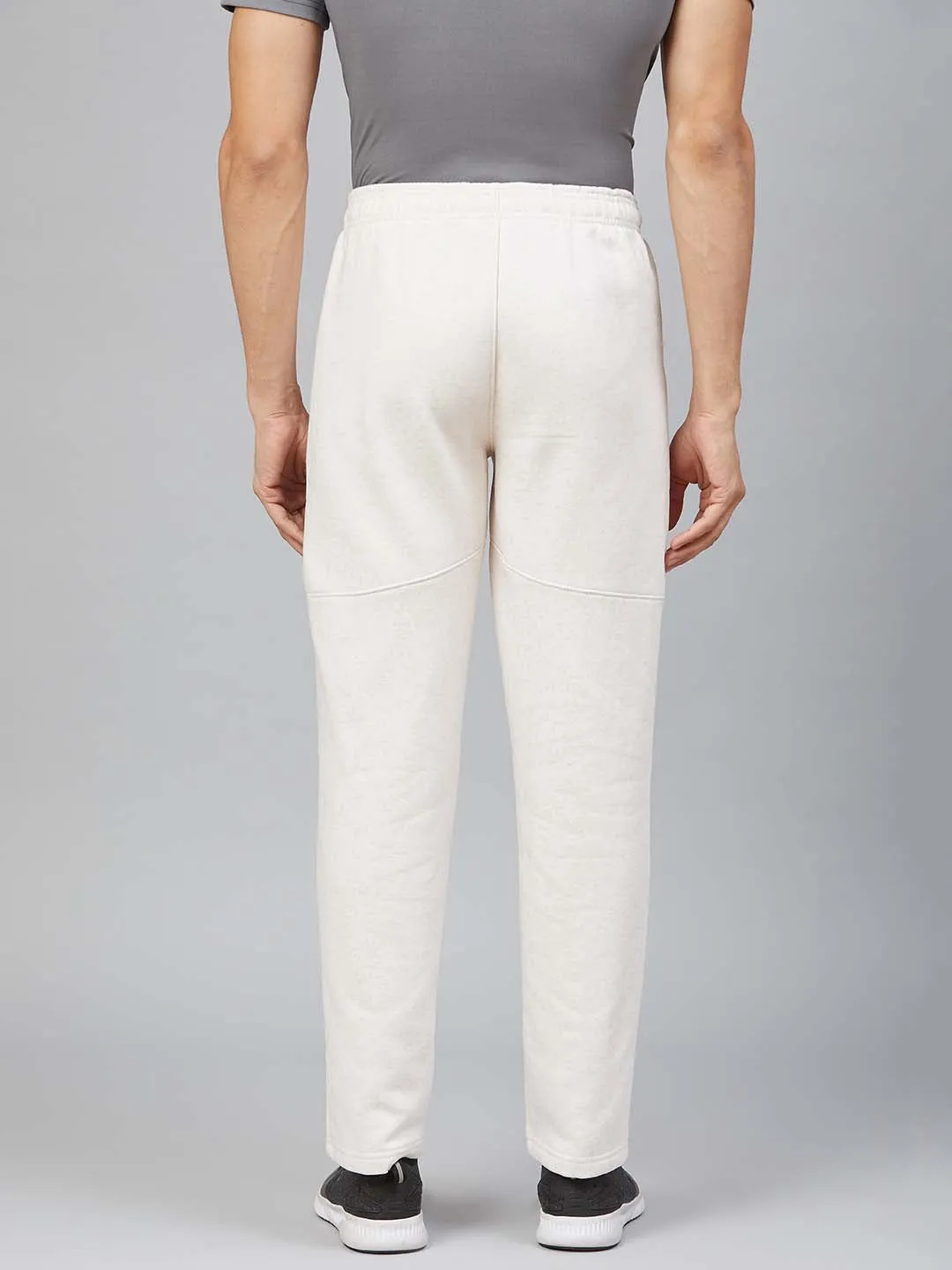 Alcis Men Off-White Solid Track Pants