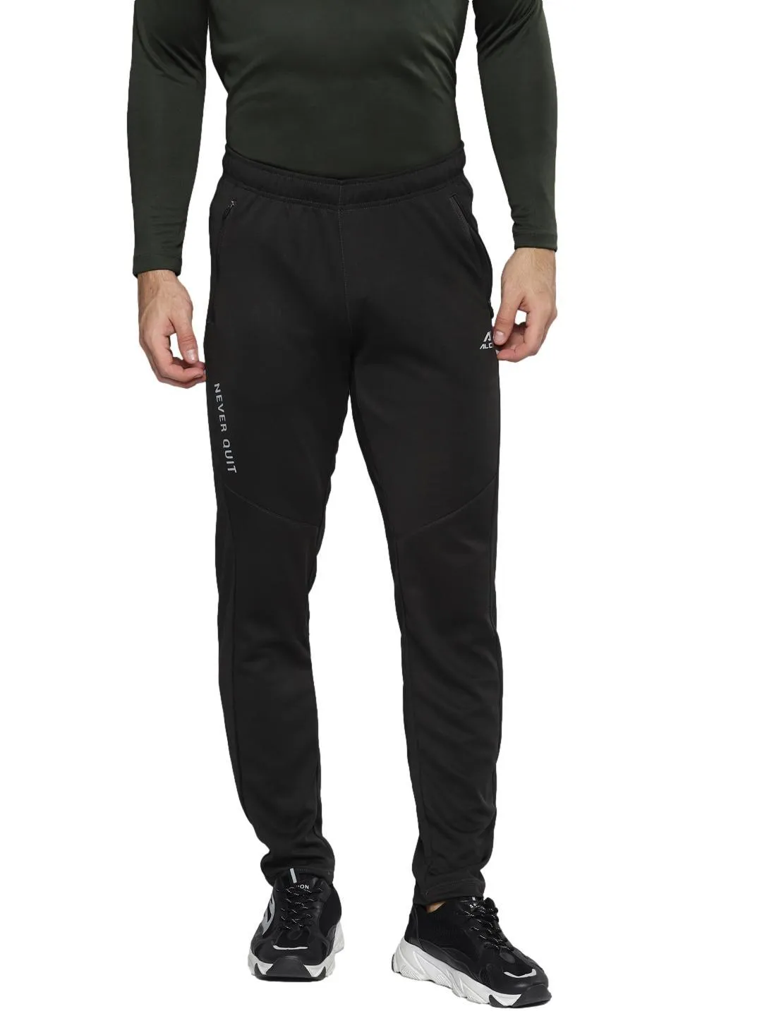 Alcis Men Solid Black Track Pant