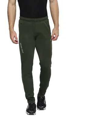 Alcis Men Solid Green Track Pant