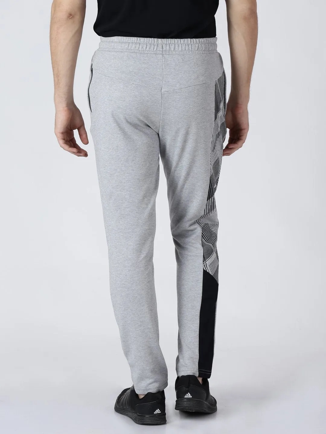 Alcis Mens Printed Grey NB Trackpant-S-Grey