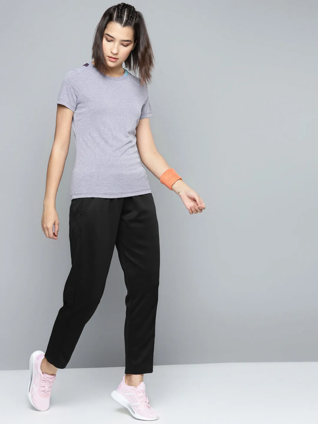 Alcis Women Black Solid Slim Fit Track Pants