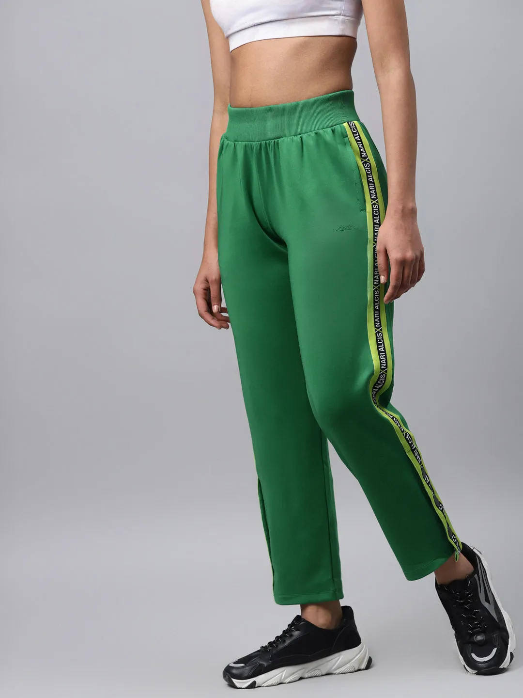 Alcis Women Green Solid Track Pants