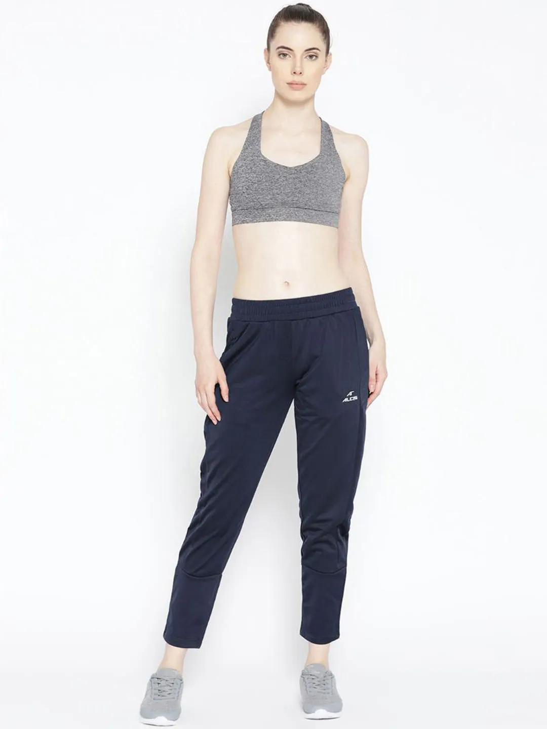 Alcis Women Navy Blue Solis Cropped Track Pants