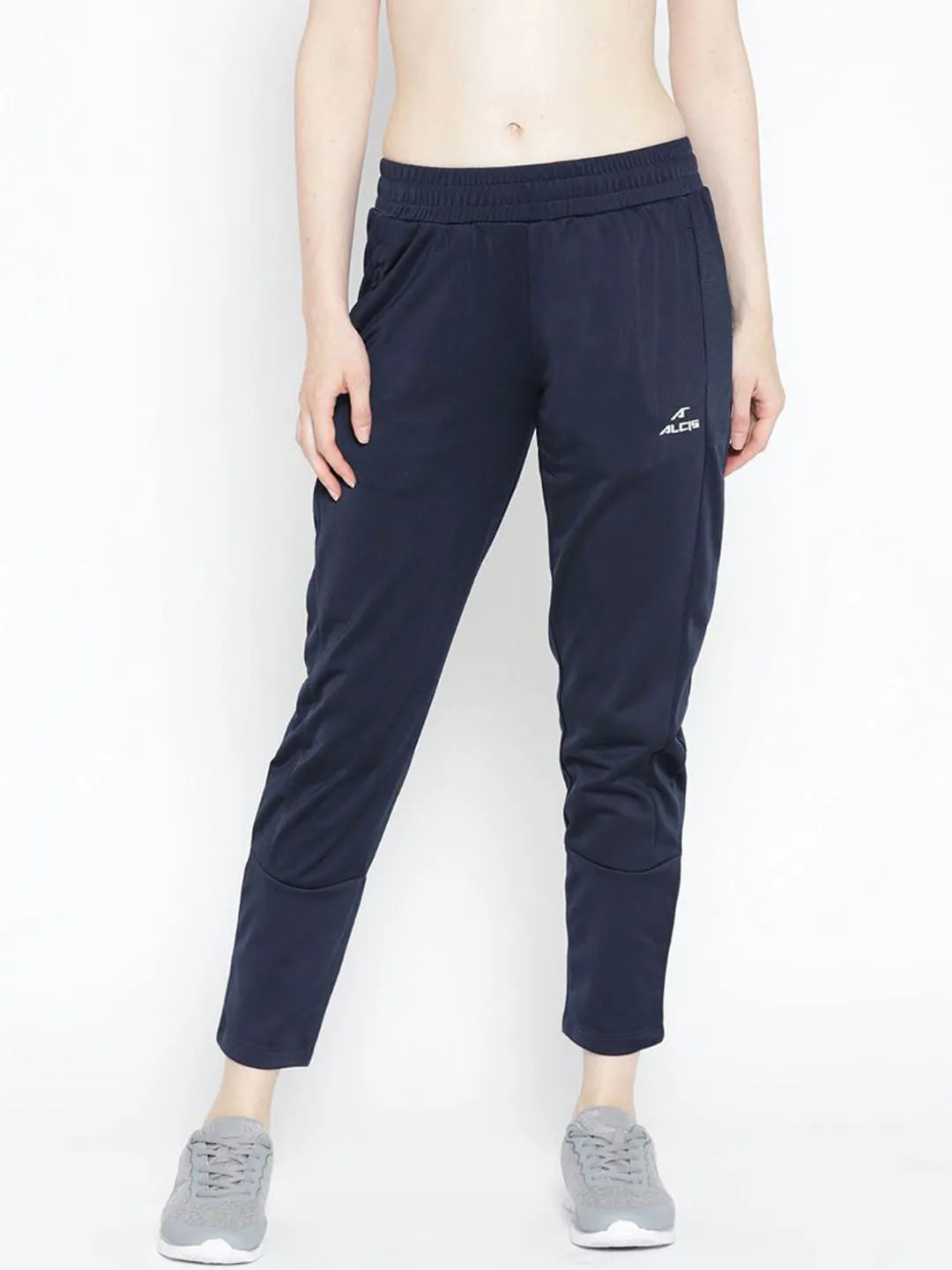 Alcis Women Navy Blue Solis Cropped Track Pants