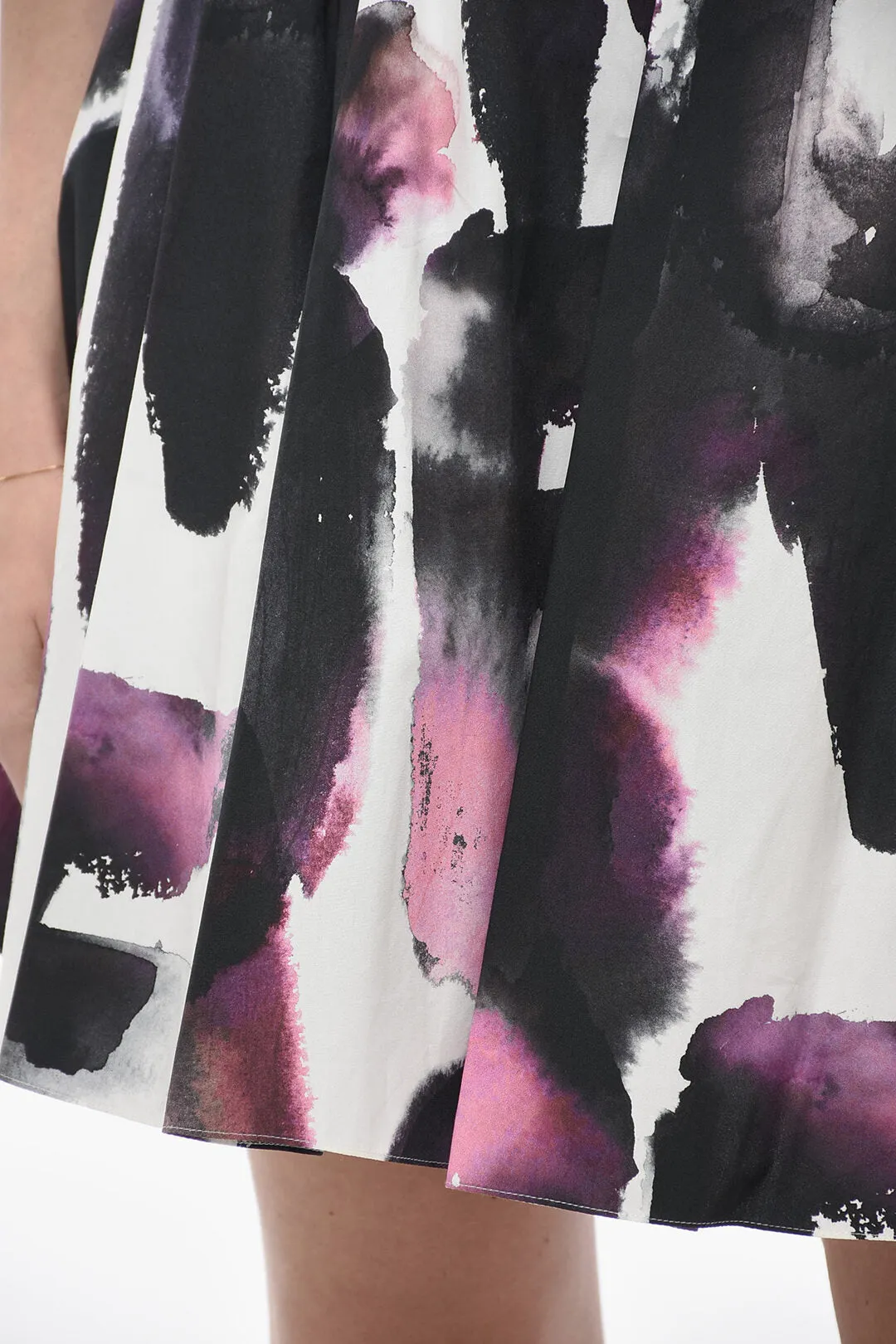 Alexander McQueen Watercolor Printed Circle Skirt