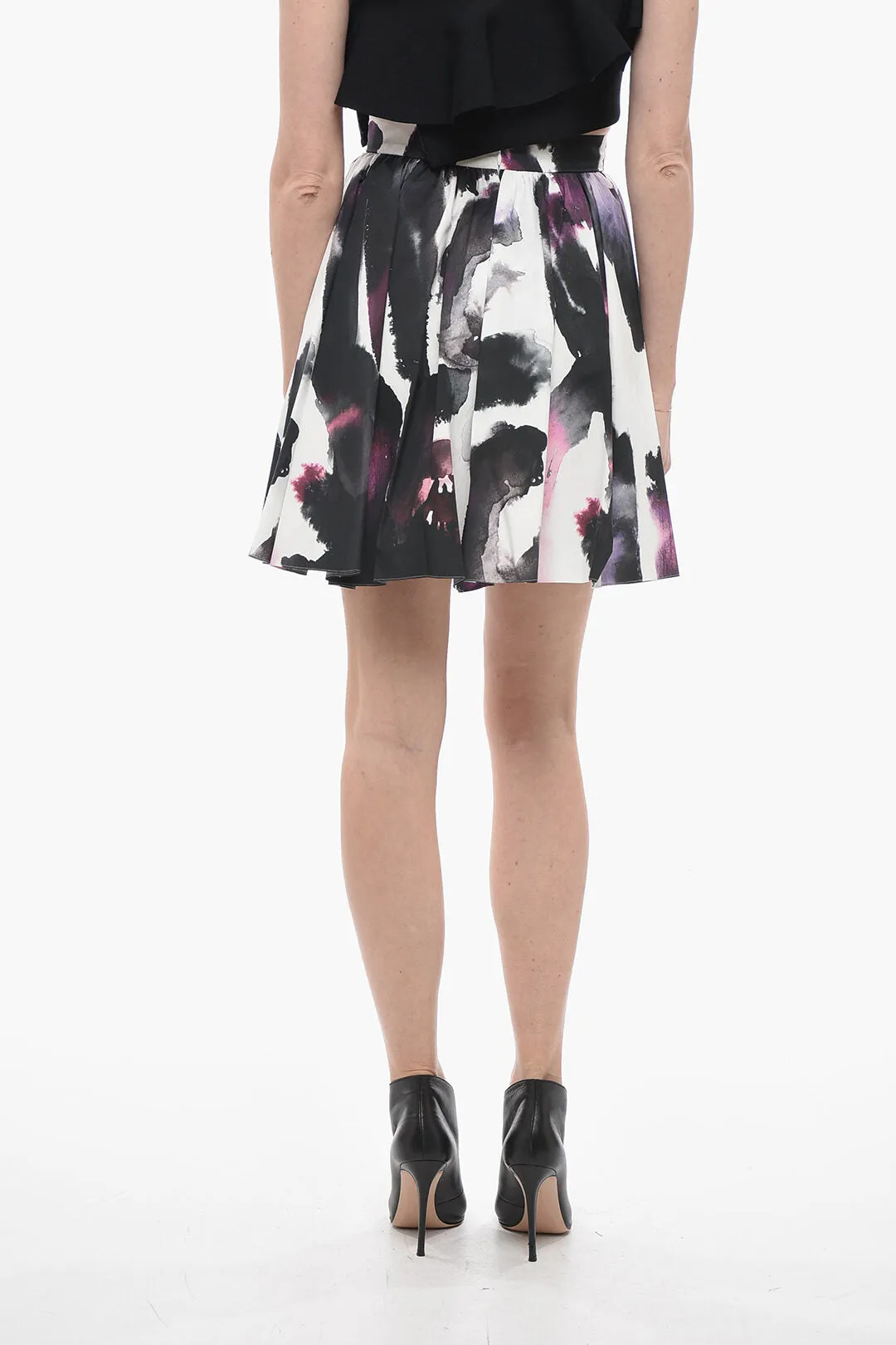 Alexander McQueen Watercolor Printed Circle Skirt