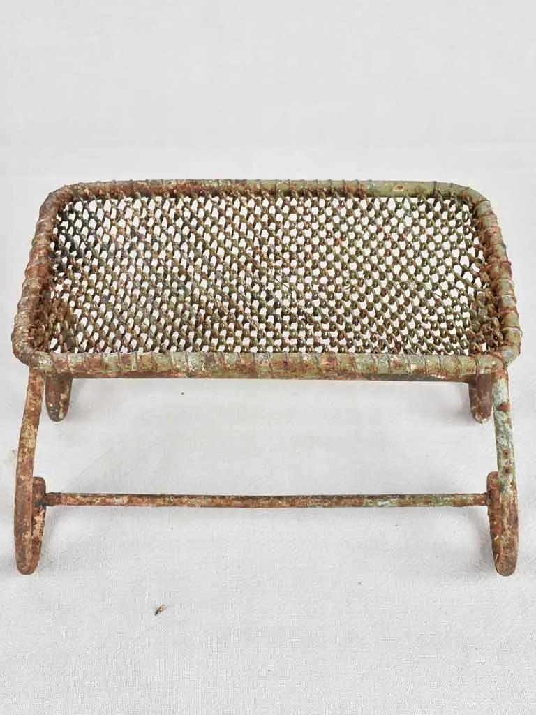 Antique French garden footrest - adjustable