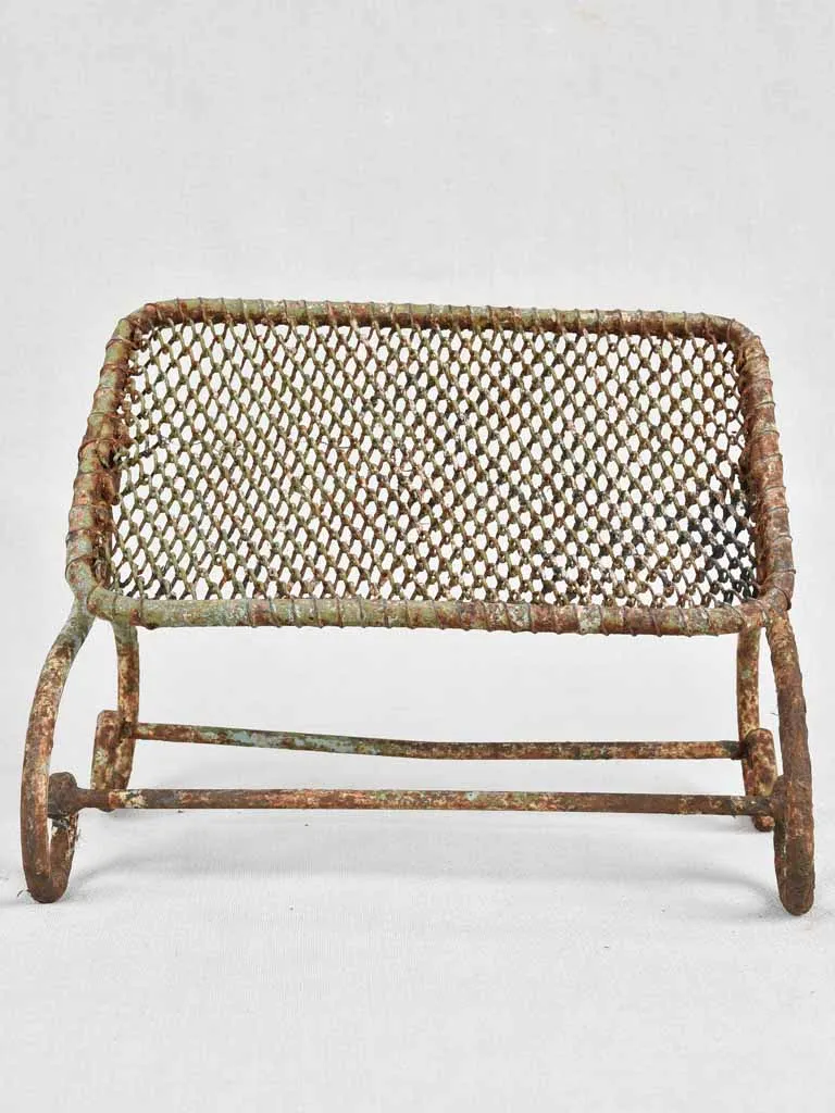 Antique French garden footrest - adjustable