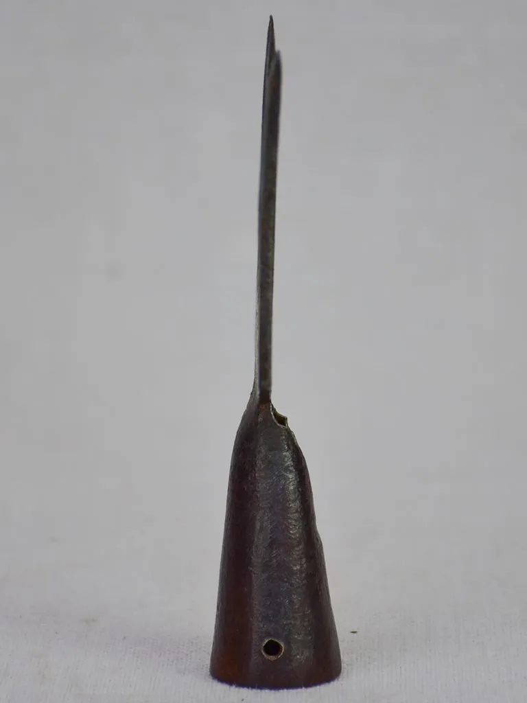 Antique French wrought iron fishing spear head