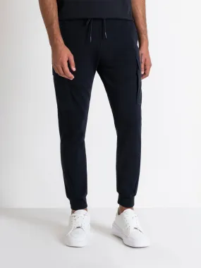 Antony Morato Men Blue Solid Regular Fit Mid-Rise Joggers Style Track Pant