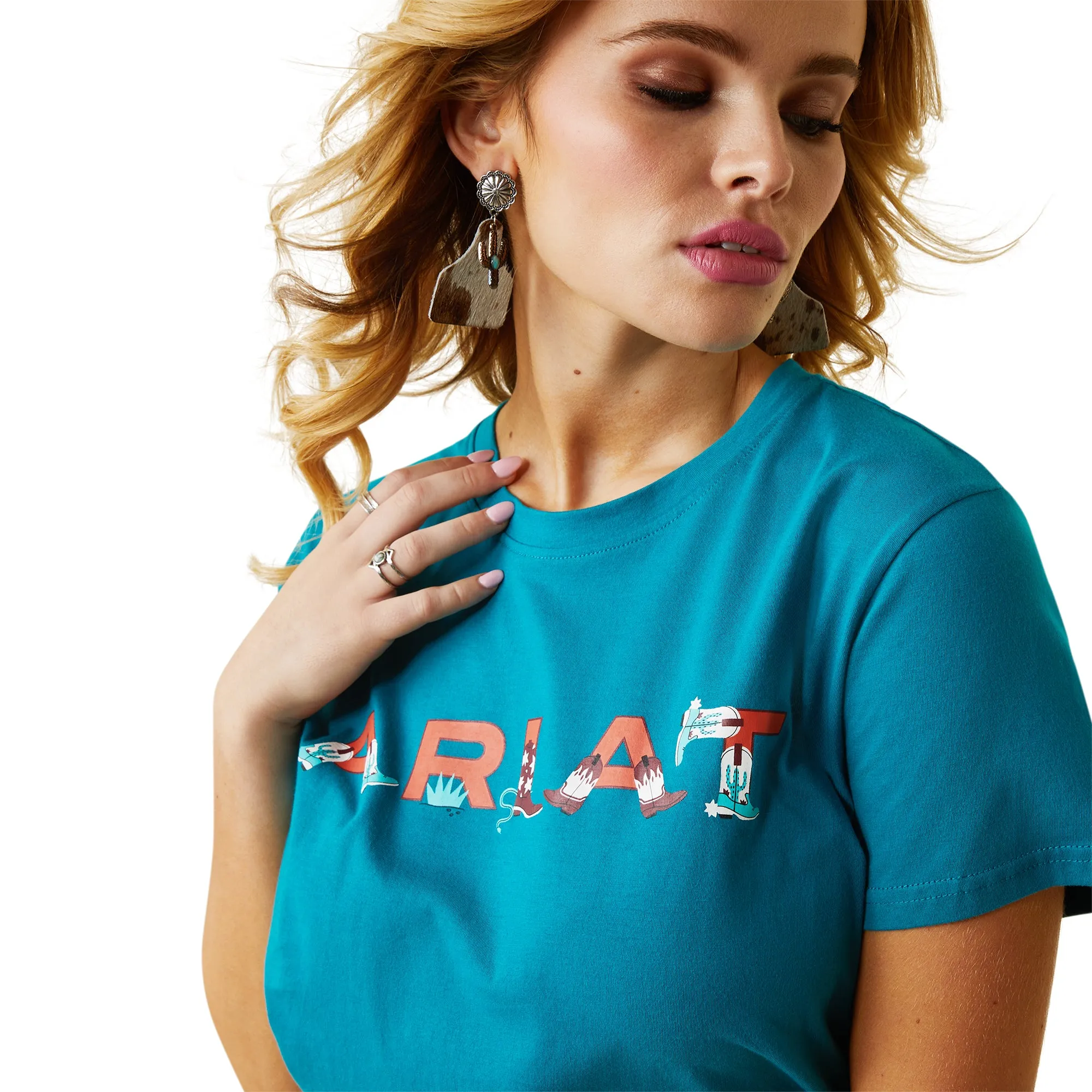 Ariat Women Boot Kickin' Logo Tee