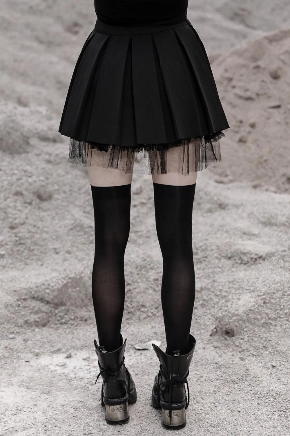 Atypical Pleated Mini Skirt